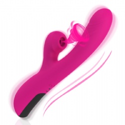 Sucking vibrator with heating function