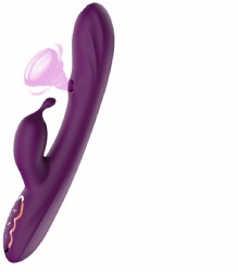 Sucking vibrator with heating function